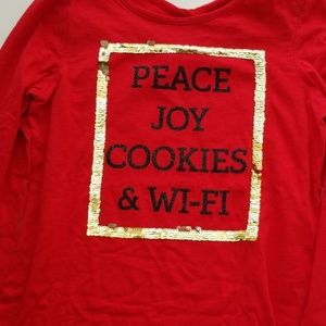 "peace joy cookies & wi-fi" shirt